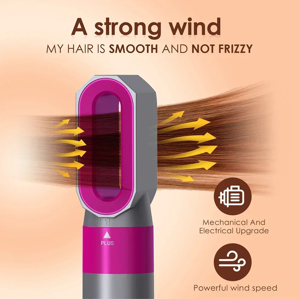 All in 1 Hair Styling Set – Hair Dryer, Straightener, Curling Iron & Hot Air Brush Combo 5 Pcs Set